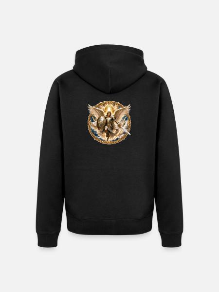Erzengel - Unisex Premium Bio Zip Hoodie - Schwarz