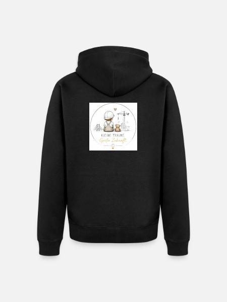 Kleine Träume, Große Zukunft - Unisex Premium Bio Zip Hoodie - Schwarz