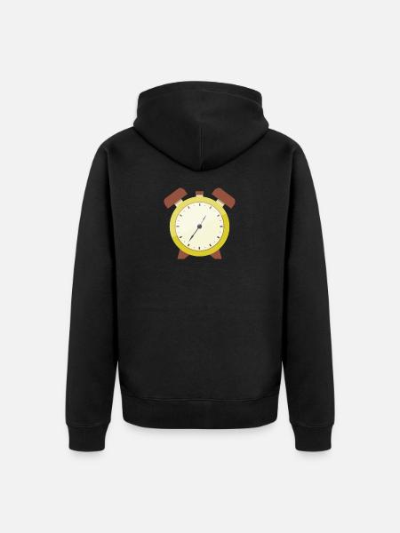 Wecker - Unisex Premium Bio Zip Hoodie - Schwarz