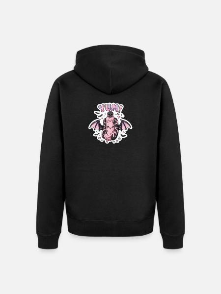 Yum Bat Pastel Goth-Aufkleber - Unisex Premium Bio Zip Hoodie - Schwarz