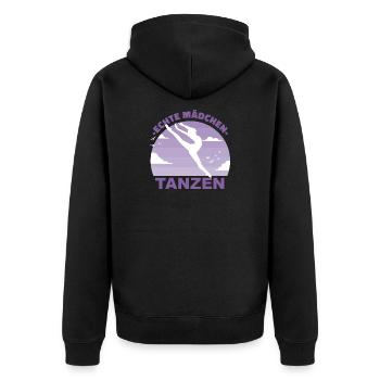 Tanzen Tänzerin Mädchen Hobby Geschenk - Unisex Premium Bio Zip Hoodie - Schwarz - Hinten - Nico (187cm)