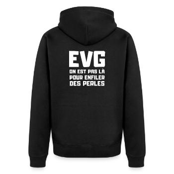 EVG, équipe du marié, futur marié - Veste à capuche bio Premium Unisexe - noir - Dos - Nico (187cm)