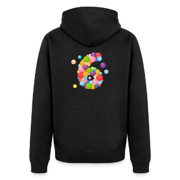 6ans, anniversaire 6 ans, 6 ans, j'ai 6 ans - Veste à capuche bio Premium Unisexe - noir - Dos - Nico (187cm)