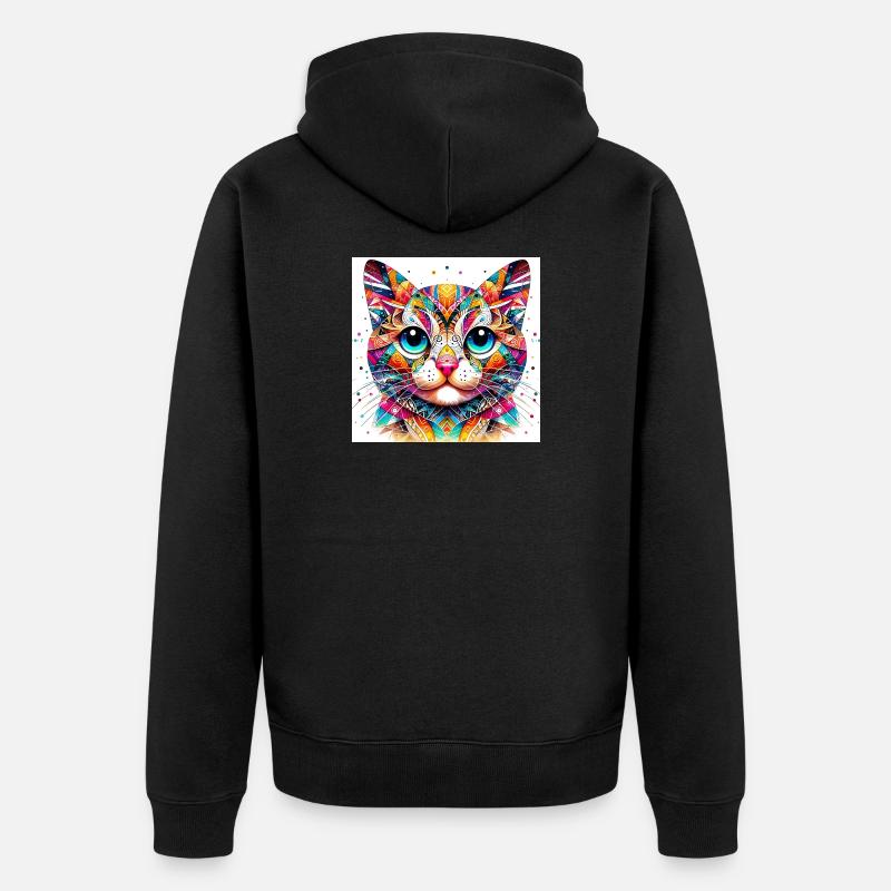 Chat - Veste à capuche bio Premium Unisexe - noir