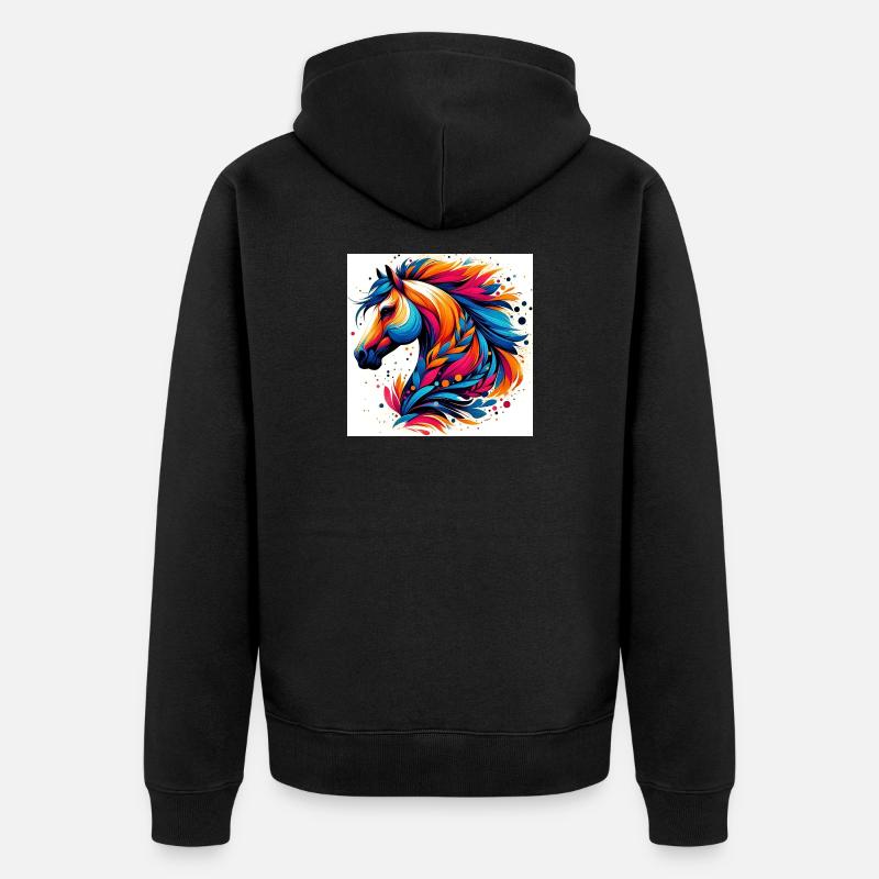 Cheval - Veste à capuche bio Premium Unisexe - noir
