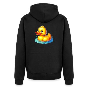 Caneton Canard Canard Canard - Veste à capuche bio Premium Unisexe - noir - Dos - Nico (187cm)