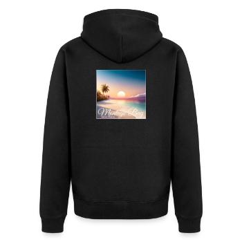 Montego Bay Sunset Jamaica Dream Paradise - Unisex Premium Organic Zip Hoodie - black - Back - Nico (187cm)