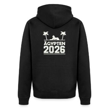 Silhouette Égypte 2026 - Veste à capuche bio Premium Unisexe - noir - Dos - Nico (187cm)