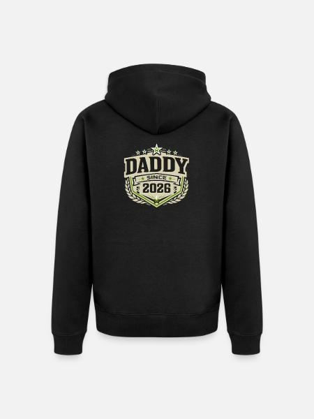 Daddy Since 2026 – Proud Dad Design - Unisex Premium Organic Zip Hoodie - black
