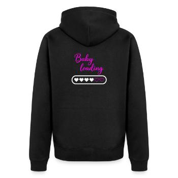 Chargement de bébé - Veste à capuche bio Premium Unisexe - noir - Dos - Nico (187cm)