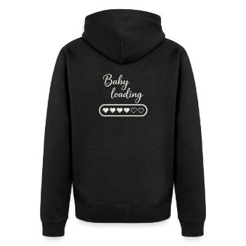 Chargement de bébé - Veste à capuche bio Premium Unisexe - noir - Dos - Nico (187cm)