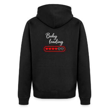 Chargement de bébé - Veste à capuche bio Premium Unisexe - noir - Dos - Nico (187cm)