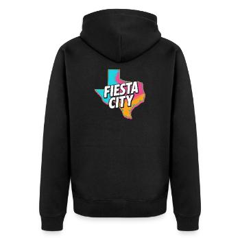 Fiesta City Neon Texas - Veste à capuche bio Premium Unisexe - noir - Dos - Nico (187cm)