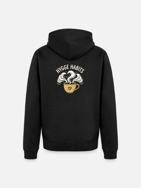 Cozy habits - Unisex Premium Organic Zip Hoodie - black