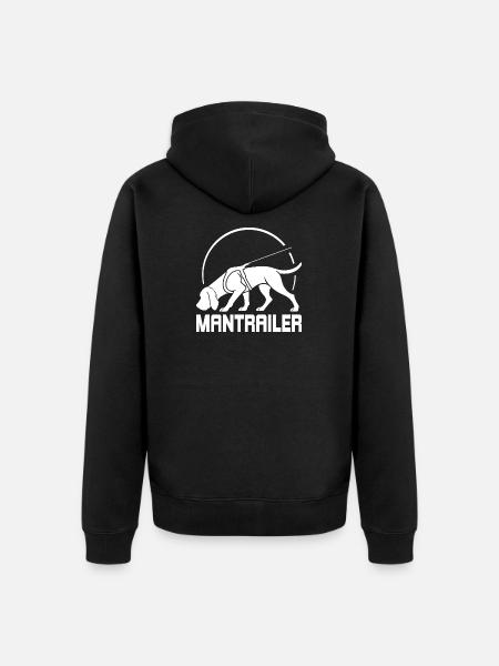 Bloodhound MANTRAILER Søgehunde Hunde Wilsigns - Premium økologisk unisex-hættejakke - sort