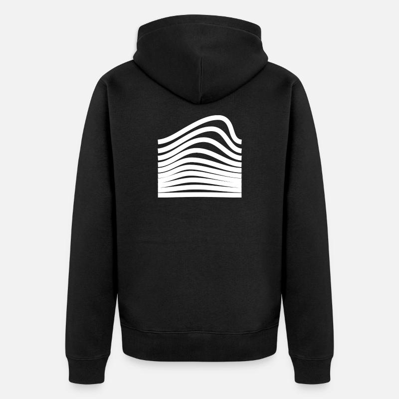 Conception ondulée et audacieuse - Veste à capuche bio Premium Unisexe - noir