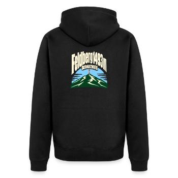 Schwarzwald Feldberg 1493 m Summit Pride - Unisex Premium Organic Zip Hoodie - black - Back - Nico (187cm)