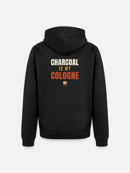 Charcoal Is My Cologne BBQ - Unisex Premium Organic Zip Hoodie - black
