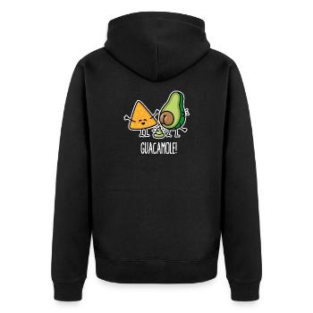 Drôle de Guac Avocat caca tortilla chips guacamole - Veste à capuche bio Premium Unisexe - noir - Dos - Nico (187cm)