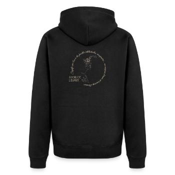 avoir de l humour 1 - Veste à capuche bio Premium Unisexe - noir - Dos - Nico (187cm)