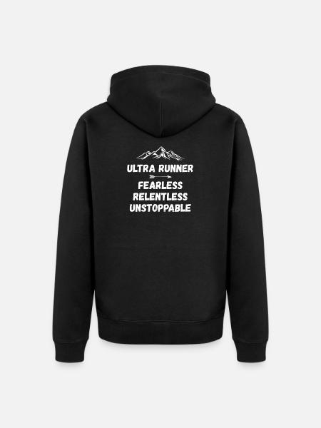 Ultra Runner - Intrépide. Implacable. Imparable. - Veste à capuche bio Premium Unisexe - noir