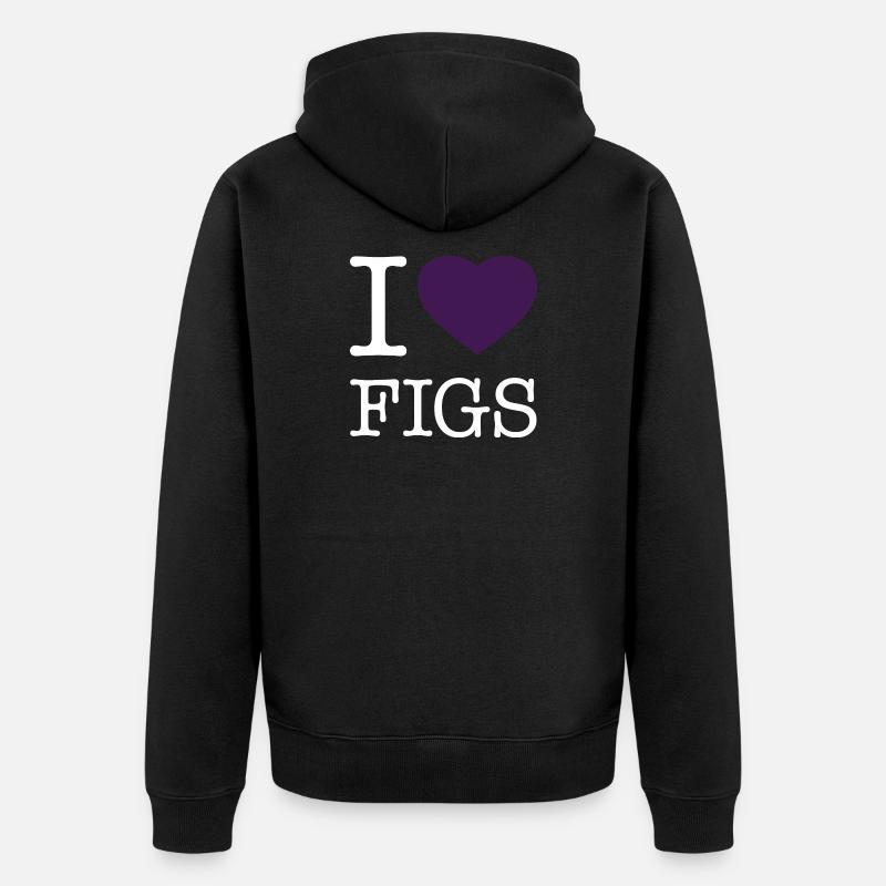 J’ADORE LES FIGUES - Veste à capuche bio Premium Unisexe - noir