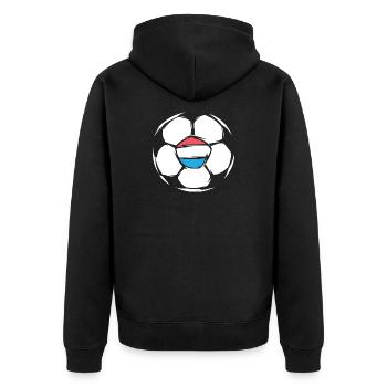 Icône de ballon d’illustration de football de l’équipe des Pays-Bas - Veste à capuche bio Premium Unisexe - noir - Dos - Nico (187cm)
