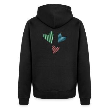 MERCI. MAÎTRESSE. MAÎTRE. MERCI MAÎTRESSE - Veste à capuche bio Premium Unisexe - noir - Dos - Nico (187cm)