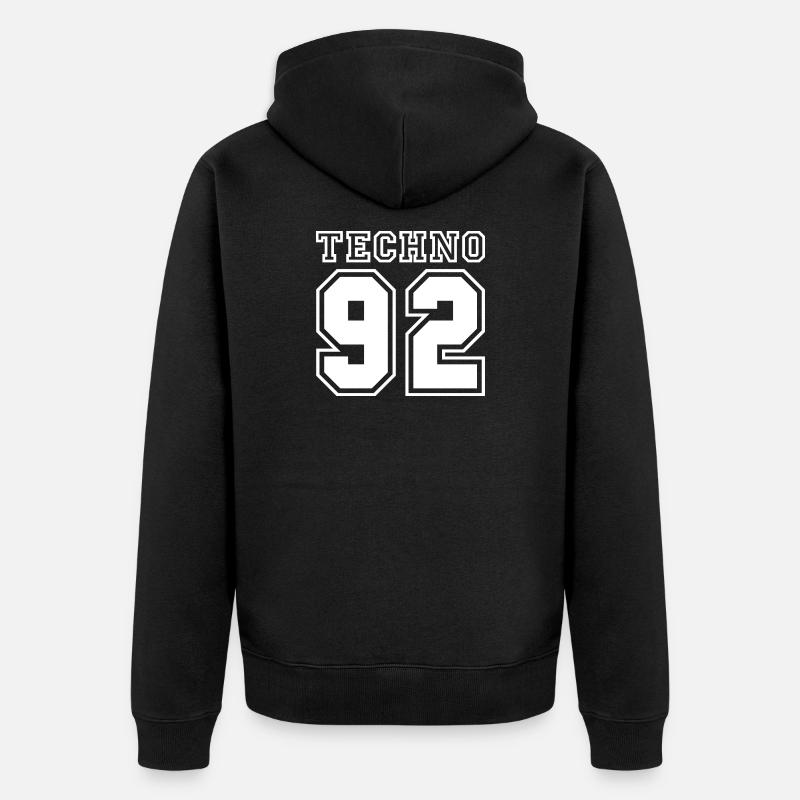 TECHNO 92 - Veste à capuche bio Premium Unisexe - noir