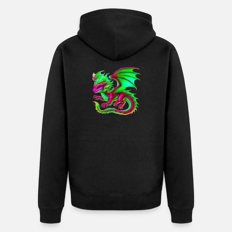Dragon - Veste à capuche bio Premium Unisexe - noir