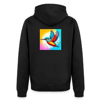 martin-pêcheur - Veste à capuche bio Premium Unisexe - noir - Dos - Nico (187cm)