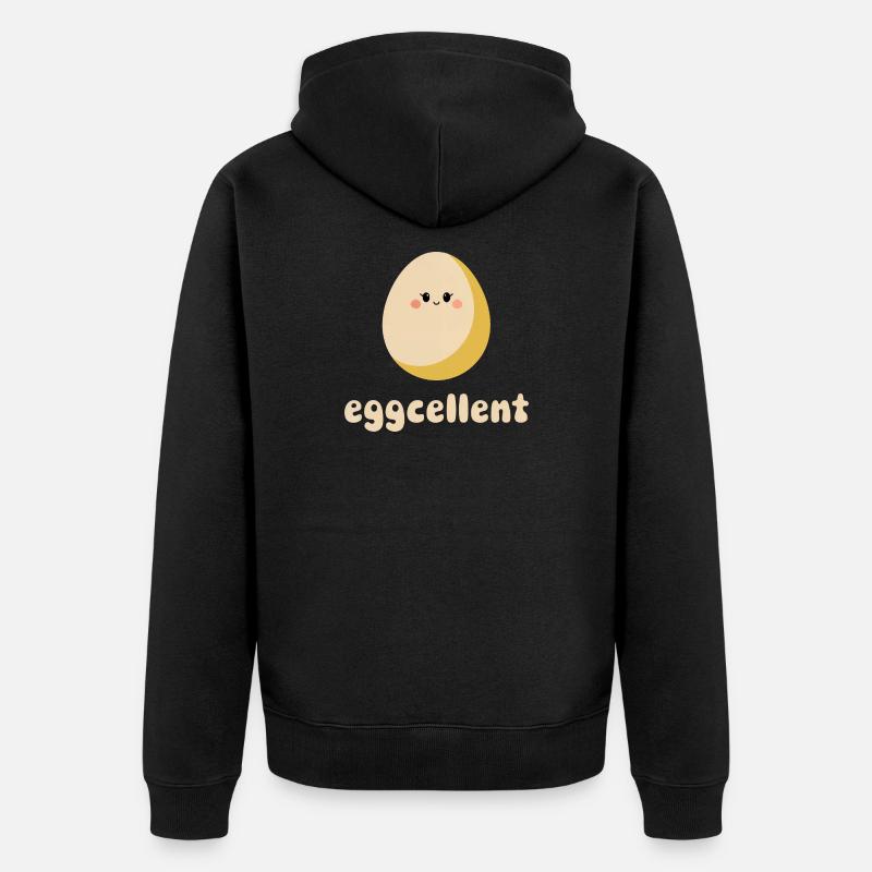 Eggcellent – Petit-déjeuner sucré œuf - Veste à capuche bio Premium Unisexe - noir