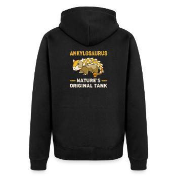 Ankylosaurus - Unisex Premium Organic Zip Hoodie - black - Back - Nico (187cm)