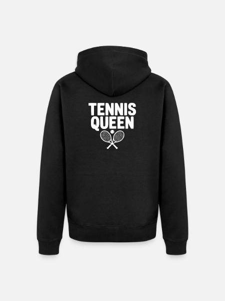 Tennis Queen - Unisex Premium Organic Zip Hoodie - black