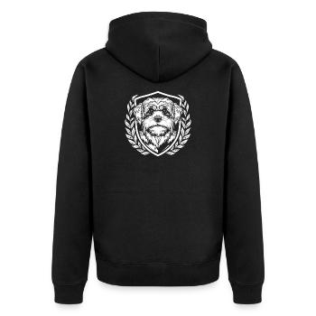 Armoiries du chien de gardien - Veste à capuche bio Premium Unisexe - noir - Dos - Nico (187cm)