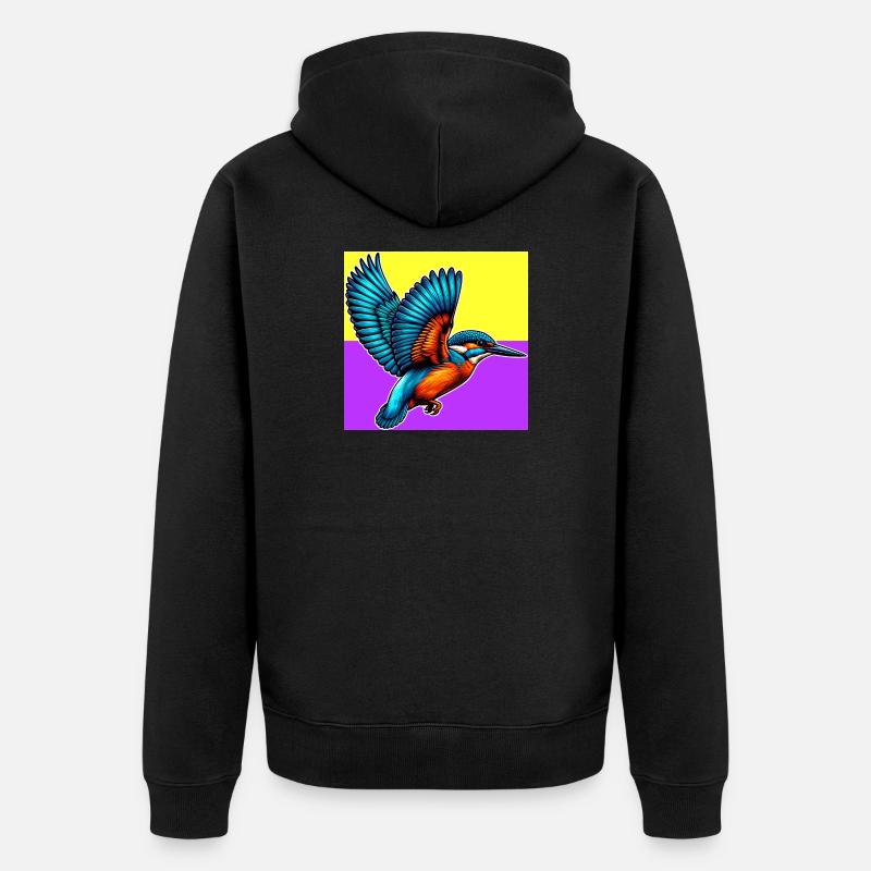 martin-pêcheur - Veste à capuche bio Premium Unisexe - noir