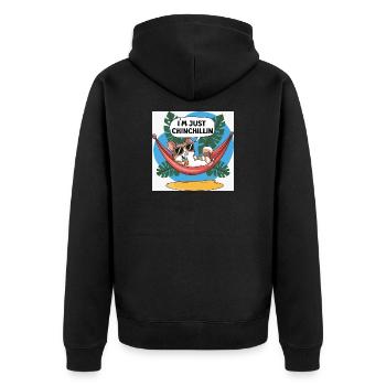Chinchillin Hamac Tropical Chill - Veste à capuche bio Premium Unisexe - noir - Dos - Nico (187cm)