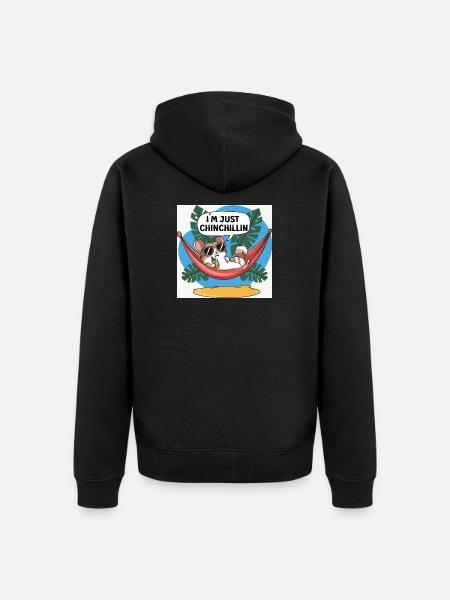 Chinchillin Hammock Tropical Chill - Unisex Premium Organic Zip Hoodie - black