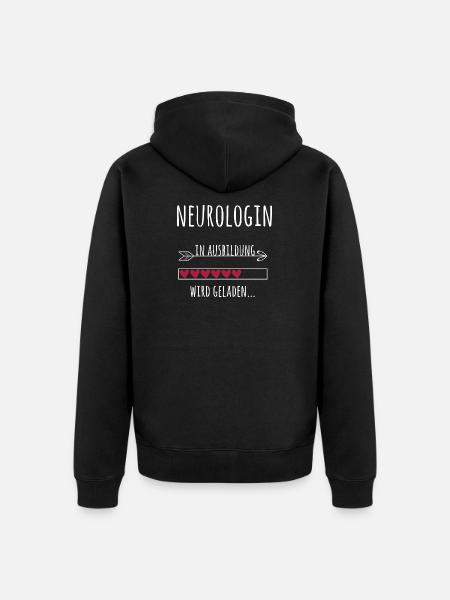 Neurologin Ausbildung Medizinstudium Ärztin - Unisex Premium Bio Zip Hoodie - Schwarz