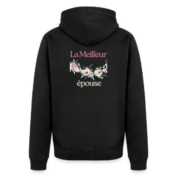 La Meilleur  épouse - Veste à capuche bio Premium Unisexe - noir - Dos - Nico (187cm)