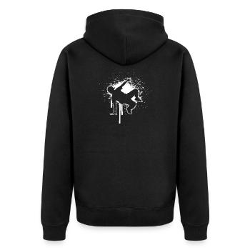 Gift idea for the hip-hop dancer with breakdancing - Unisex Premium Organic Zip Hoodie - black - Back - Nico (187cm)