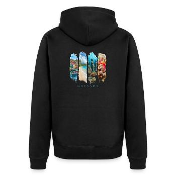 Voyage de vacances à la Grenade – Caribbean Spice Island - Veste à capuche bio Premium Unisexe - noir - Dos - Nico (187cm)