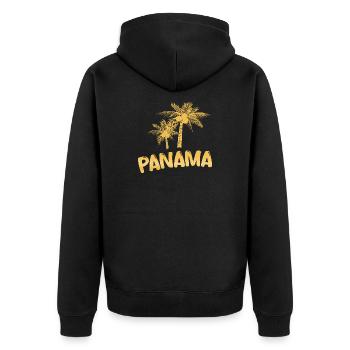 Gift for Panama - Unisex Premium Organic Zip Hoodie - black - Back - Nico (187cm)