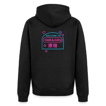 Welcome to Harajuku - Veste à capuche bio Premium Unisexe - noir - Dos - Nico (187cm)