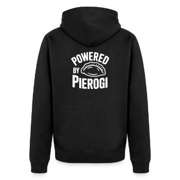 Propulsé par Pierogi - Veste à capuche bio Premium Unisexe - noir - Dos - Nico (187cm)