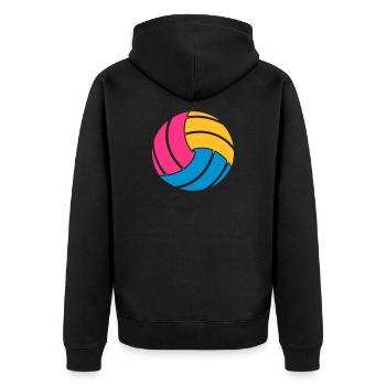 Le ballon de volley-ball - Veste à capuche bio Premium Unisexe - noir - Dos - Nico (187cm)