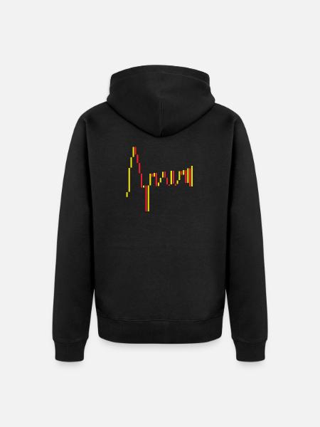 Spain Stock Exchange Red Yellow - Unisex Premium Organic Zip Hoodie - black