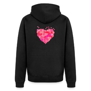 Cœur de cœur - Veste à capuche bio Premium Unisexe - noir - Dos - Nico (187cm)