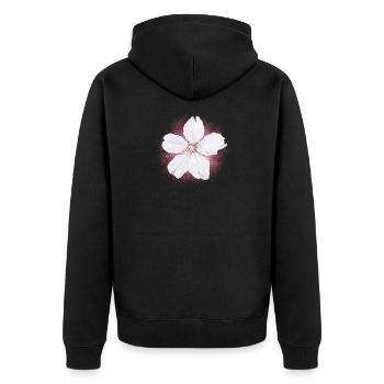 Ibiza Almond Blossom - Sonja Ariel von Staden - Unisex Premium Organic Zip Hoodie - black - Back - Nico (187cm)
