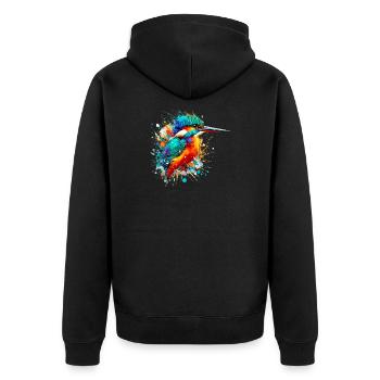 Martin-pêcheur - Veste à capuche bio Premium Unisexe - noir - Dos - Nico (187cm)